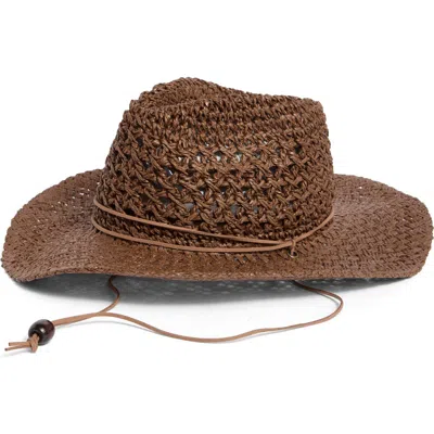 Vince Camuto Crochet Cowgirl Hat In Brown