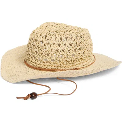 Vince Camuto Crochet Cowgirl Hat In Neutral