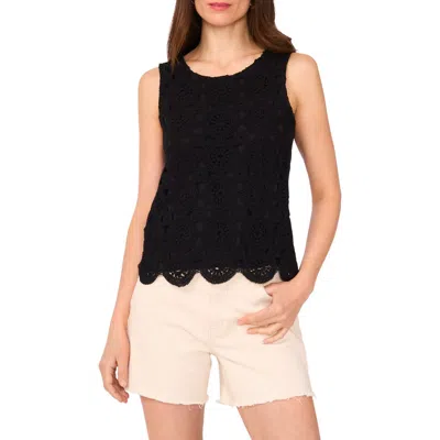 Vince Camuto Crochet Front Cotton Tank
