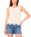 Vince Camuto Crochet Front Cotton Tank