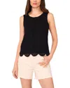 Vince Camuto Crochet Front Cotton Tank