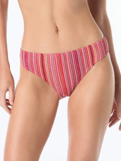 Vince Camuto Crochet High Cut Bikini Bottom In Multi
