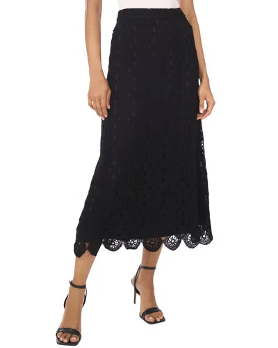 Vince Camuto Crochet Cotton Blend Maxi Skirt In Black