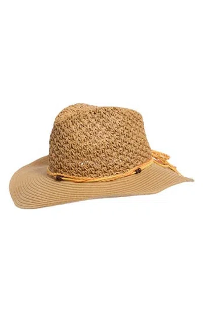 Vince Camuto Crochet Straw Bucket Hat In Multi