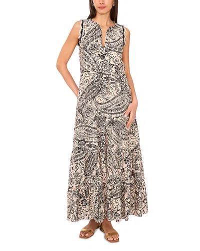 VINCE CAMUTO CROCHET TRIM MAXI DRESS