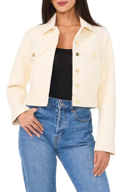 Vince Camuto Crop Shirt Jacket In New Ivory