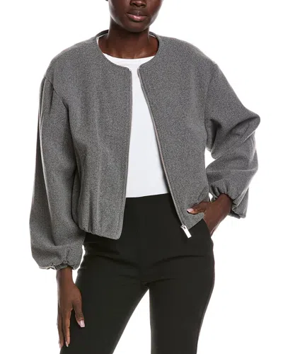 Vince Camuto Cropped Bubble Jacket In Gray
