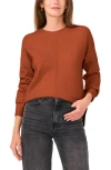 Vince Camuto Center Seam Crewneck Sweater In Sierra