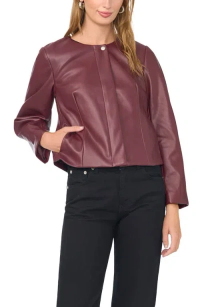 Vince Camuto Cropped Faux Leather Jacket In Purple