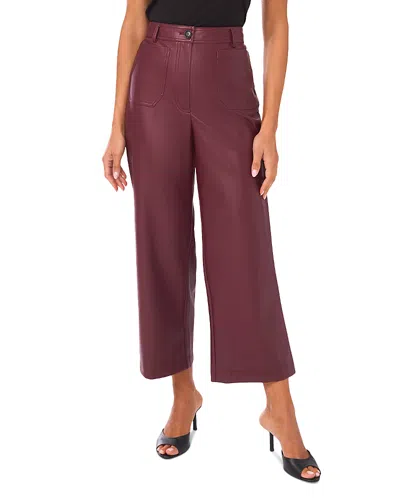 Vince Camuto Cropped Front Pocket Pants In Burgundy