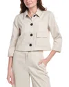 Vince Camuto Cropped Jacket In Beige