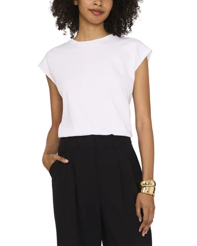 Vince Camuto Cropped Sleeveless Top In Ultra White
