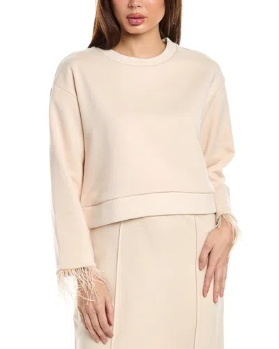 Vince Camuto Cropped Sweatshirt In Beige