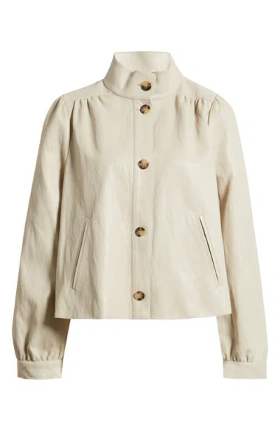 Vince Camuto Cropped Water Resistant Jacket In Neutral