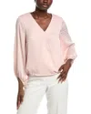 Vince Camuto Cross Front Blouse In Pink