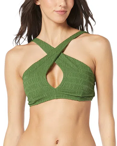 Vince Camuto Womens Crossover Bikini Top Cutout Bikini Bottoms In Green