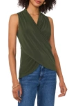 Vince Camuto Crossover Front Top In Olympia Green