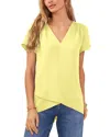 Vince Camuto Crossover Top In Bright Lemon