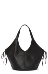 Vince Camuto Cryss Stitch Trim Tote In Black