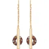 Vince Camuto Crystal Chain Drop Earrings In Gold Tone