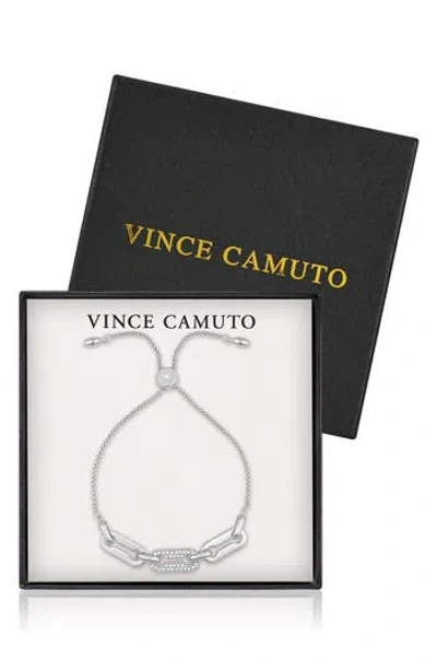 Vince Camuto Crystal Chain Slider Bracelet In Metallic