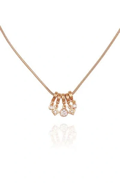Vince Camuto Crystal Charm Pendant Necklace In Gold