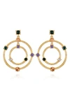 Vince Camuto Crystal Circular Drop Earrings In Goldtone Multi