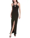 Vince Camuto Crystal Embellished Gown In Black