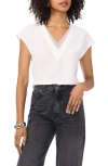 Vince Camuto Flutter Sleeve Top In New Ivory