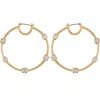 Vince Camuto Crystal Hoop Earrings In Goldtone Crystal