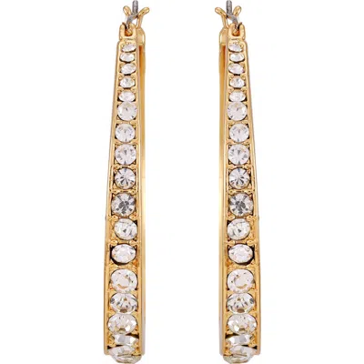 Vince Camuto Crystal Hoop Earrings In Gold
