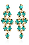 Vince Camuto Crystal Kite Drop Earrings In Goldtone
