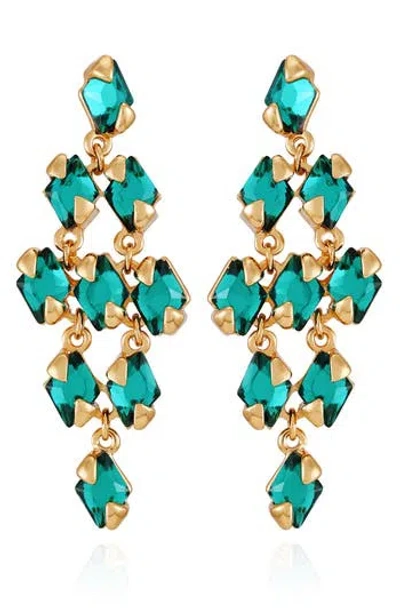 Vince Camuto Crystal Kite Drop Earrings In Goldtone