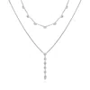 Vince Camuto Crystal Layered Necklace In Metallic