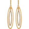 Vince Camuto Crystal Linear Drop Earrings In Gold Tone