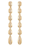 Vince Camuto Crystal Linear Drop Earrings In Goldtone