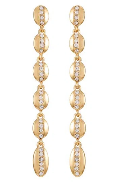 Vince Camuto Crystal Linear Drop Earrings In Gold