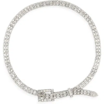 Vince Camuto Crystal Mesh Chain Belt In Metallic