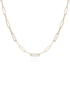 VINCE CAMUTO CRYSTAL PAPER CLIP CHAIN NECKLACE