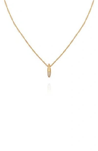 Vince Camuto Crystal Pendant Chain Necklace In Goldtone