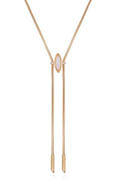 Vince Camuto Crystal Snake Chain Y-necklace In Gold