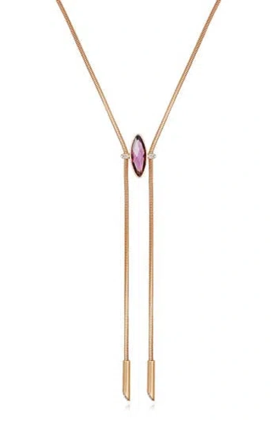 Vince Camuto Crystal Snake Chain Y-necklace In Gold