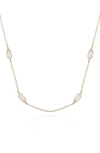 Vince Camuto Crystal Station Necklace In Gold Tone