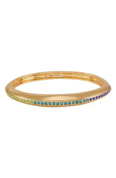 Vince Camuto Crystal Stretch Bangle Bracelet In Gold