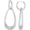 Vince Camuto Crystal Teardrop Dangle Earrings In Silver Tone