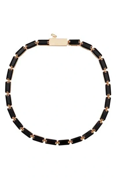 Vince Camuto Crystal Tennis Bracelet In Gold Tone