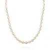 Vince Camuto Gold Tone Cubic Zirconia Bezel Necklace In Gold