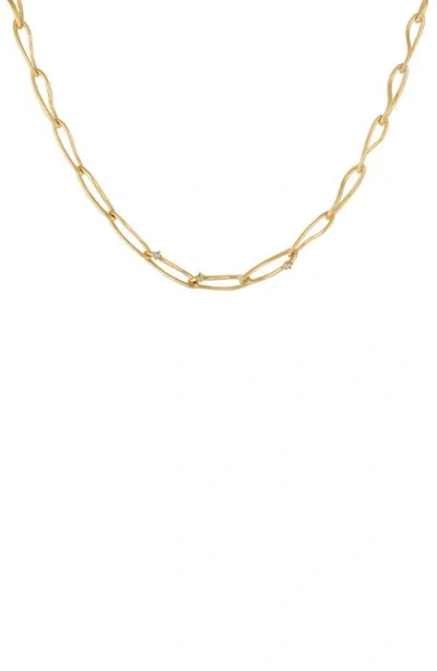 Vince Camuto Cubic Zirconia Chain Link Collar Necklace In Gold