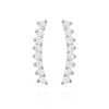 Vince Camuto Cubic Zirconia Climber Earrings In Brown
