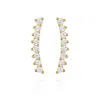 Vince Camuto Cubic Zirconia Climber Earrings In Gold